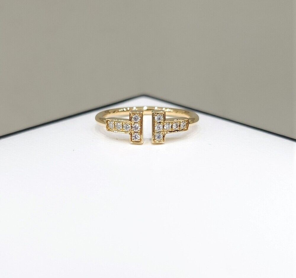 Tiffany & Co 18K Diamond Wire Ring 18K Gold 14 79594774