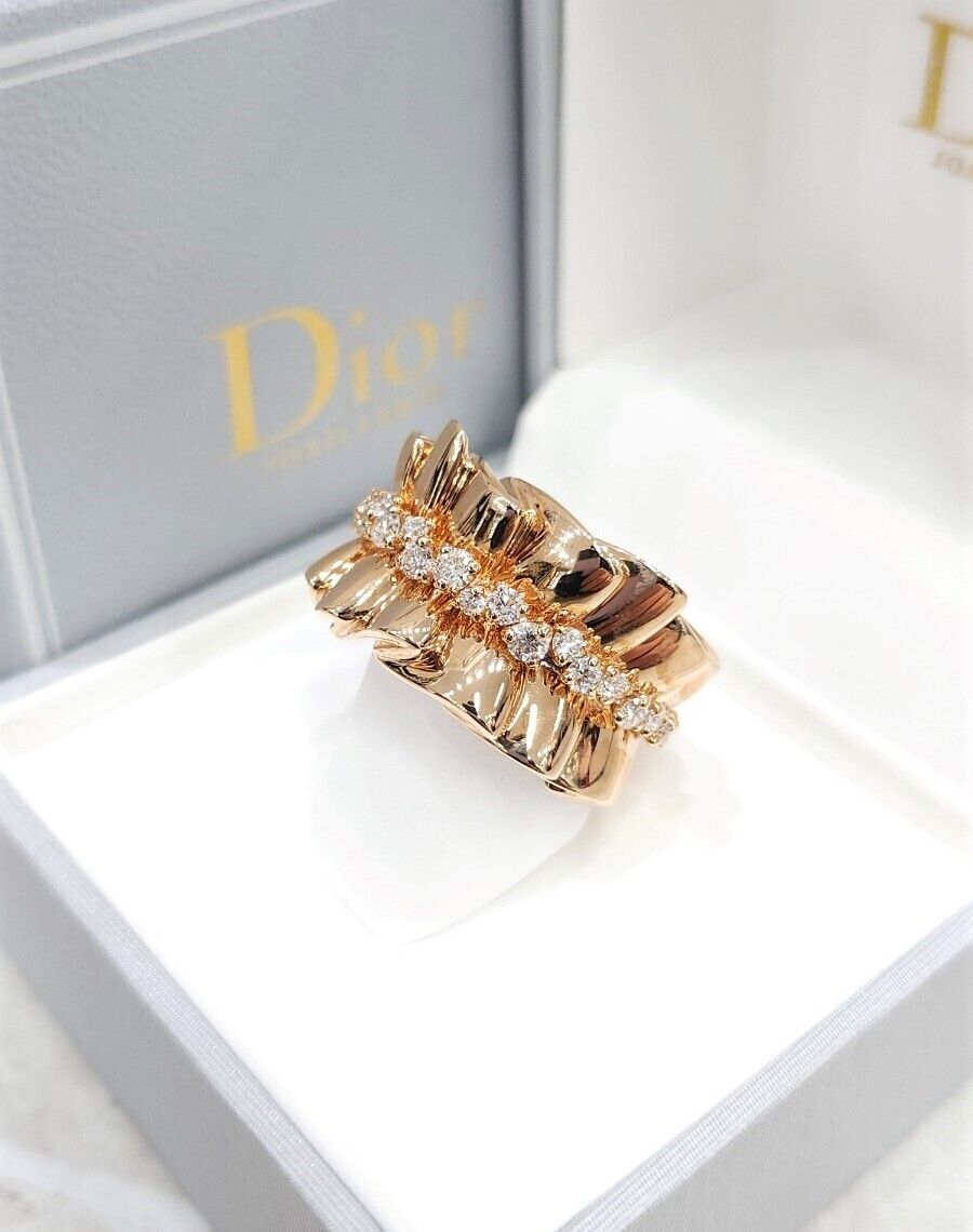 Dior 18K Couture Ring 21 Size 18K Pink Gold Diamond 73237525