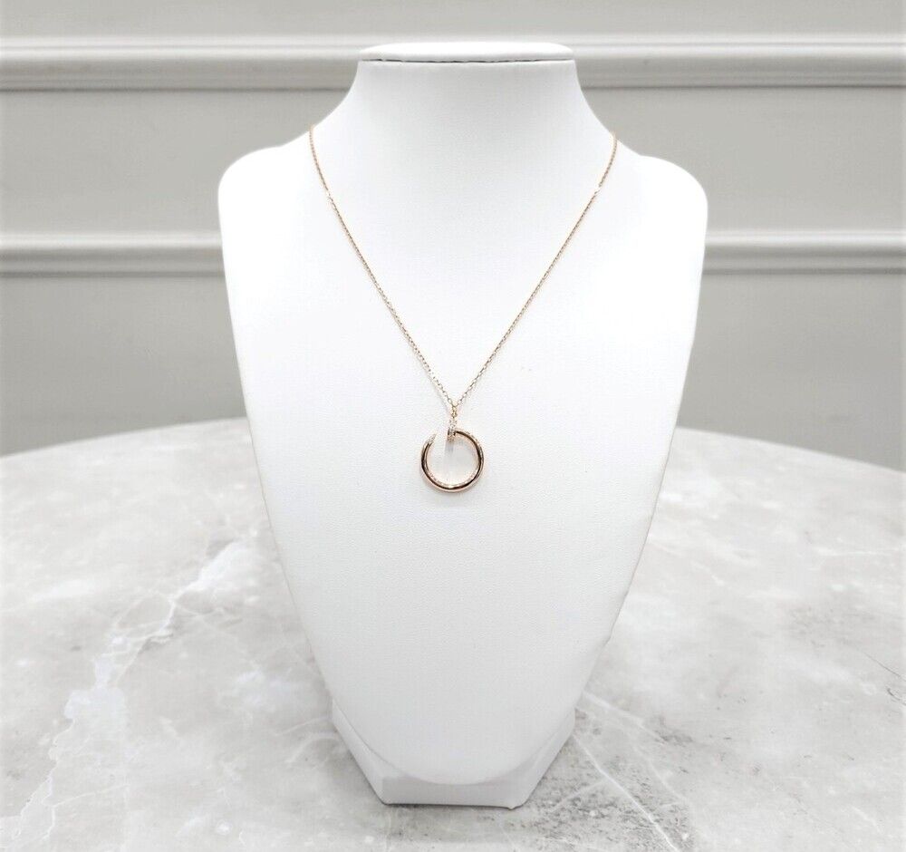 Cartier 18k Diamond Juste un Clou Necklace 18K Pink Gold 98836579