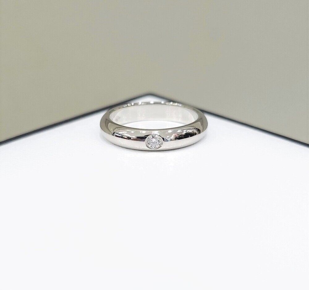 Cartier 1895 Wedding Band Platinum Diamond Ring 48 84263289
