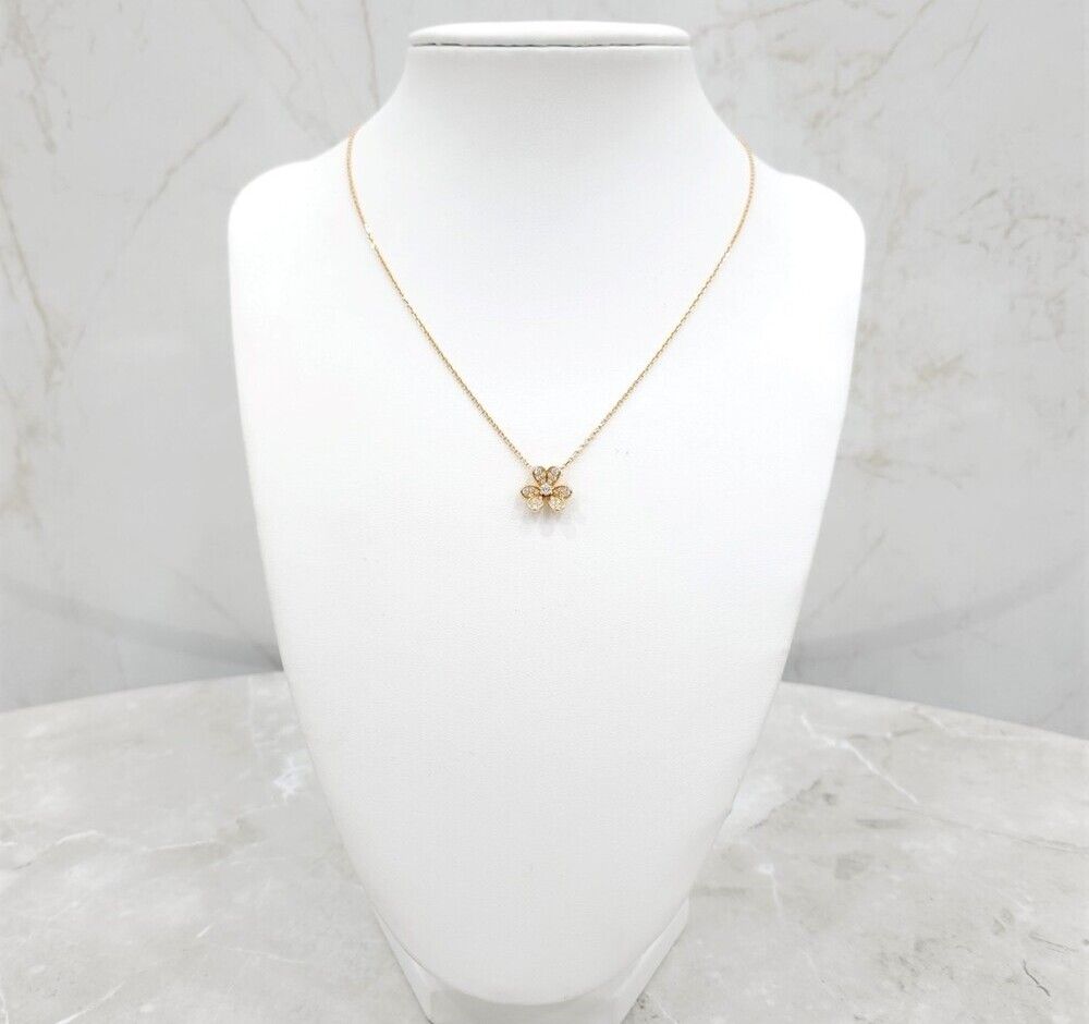 Van Cleef & Arpels Mini VCARP24000 Diamond Prevein Pendant Necklace 121376450