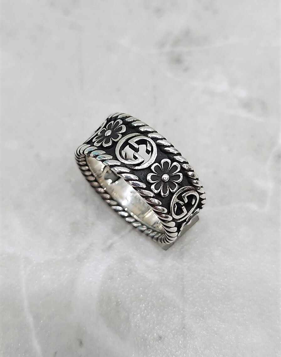 Gucci Interlocking GG Silver Ring 10 59238514