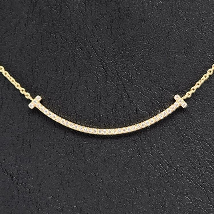 Tiffany & Co Tiffany T Smile Diamond Necklace L436576 125210367