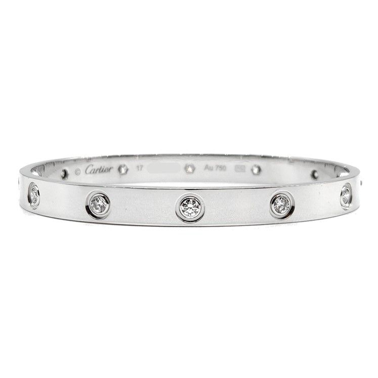 Cartier 10P Diamond Love Bracelet L191297 125211100