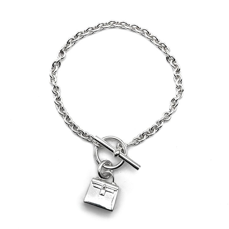Hermes Kelly Amulet Silver Bracelet L892404 110775882