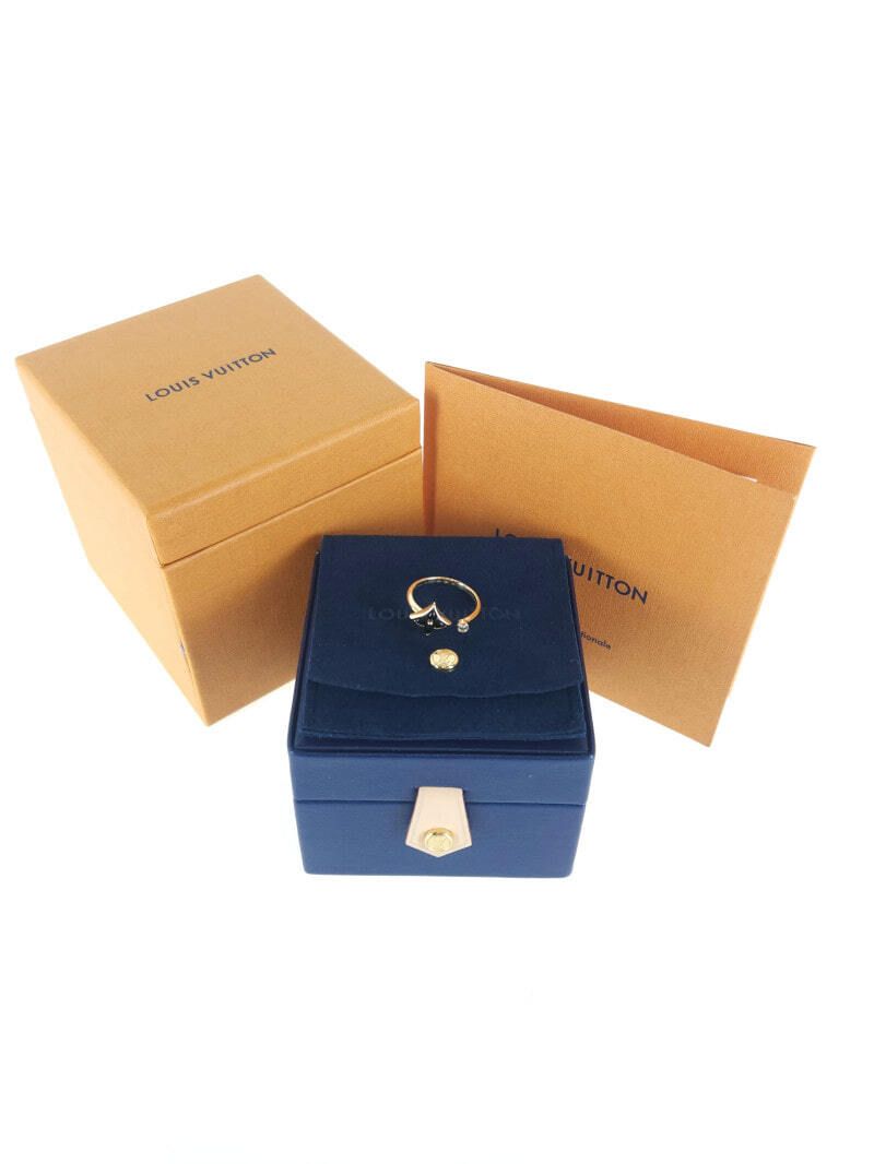 Louis Vuitton Color Blossom Mini Star Onyx Diamond Yellow Gold Ring 4011 53873225