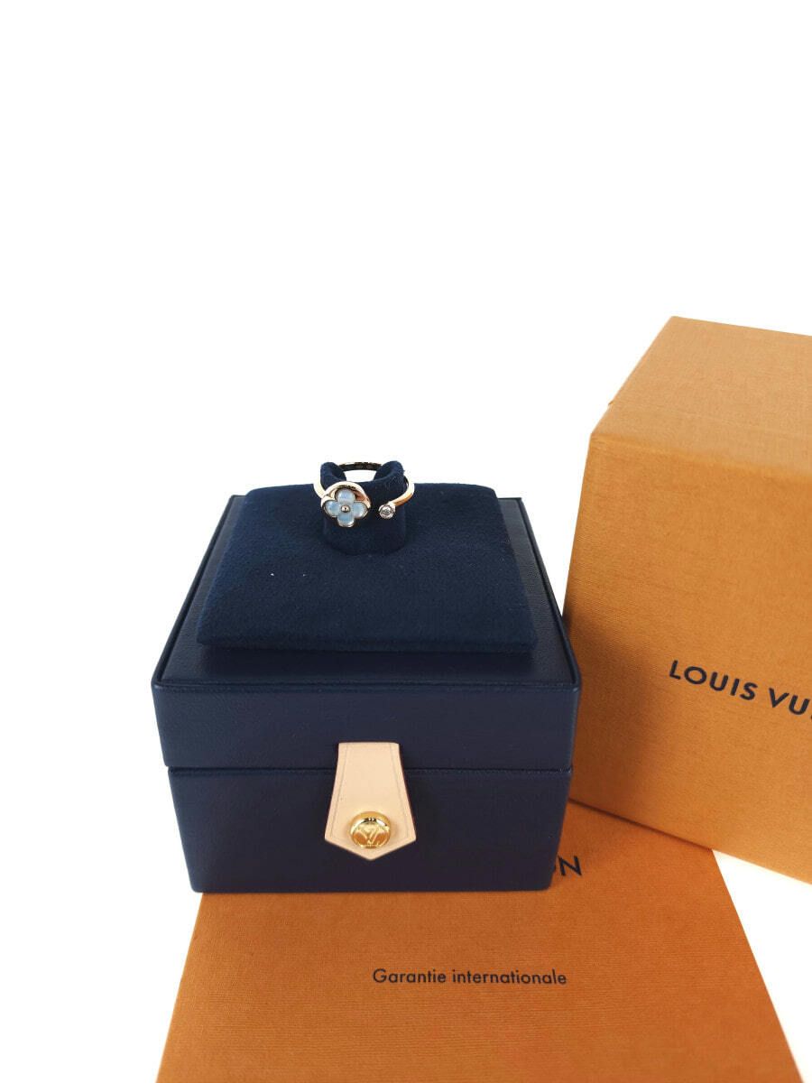 Louis Vuitton Color Blossom White Mother of Pearl Diamond Mini Sun Ring 4192 56130414