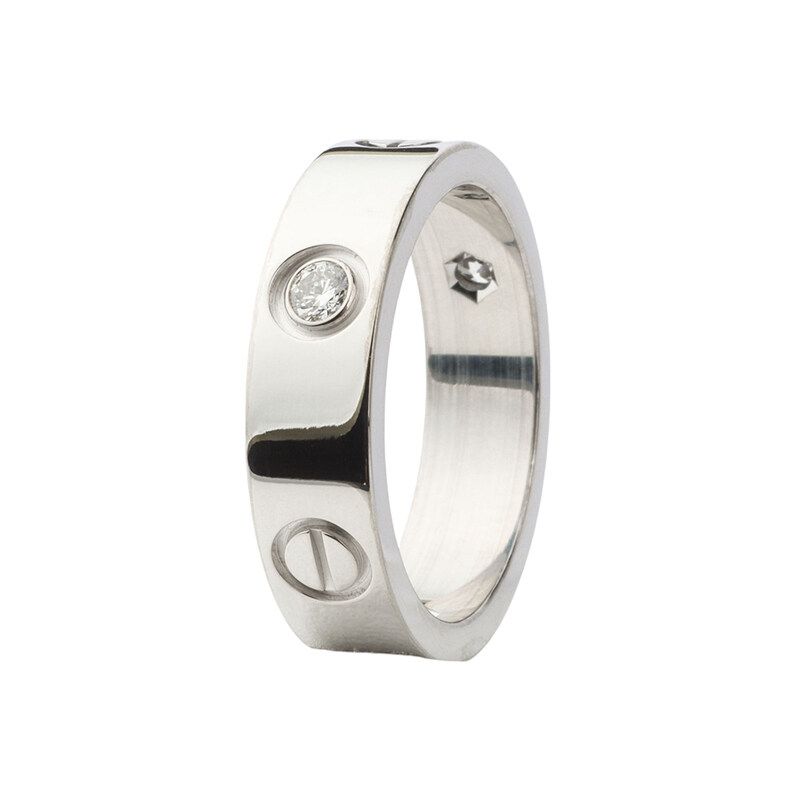 Cartier Love Ring 3P Diamond Ring in White Gold 49 124236481