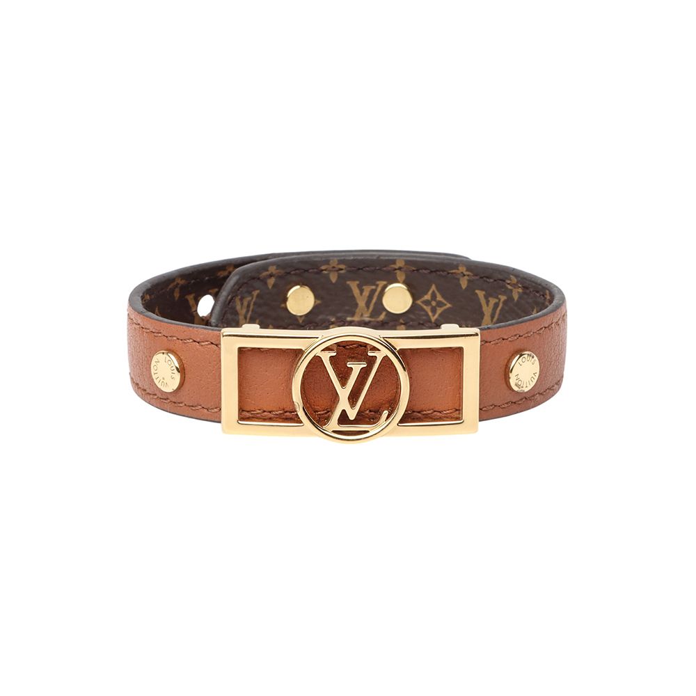 Louis Vuitton Dauphine Gold-Tone Logo Bracelet 34258-134258-1 124380688