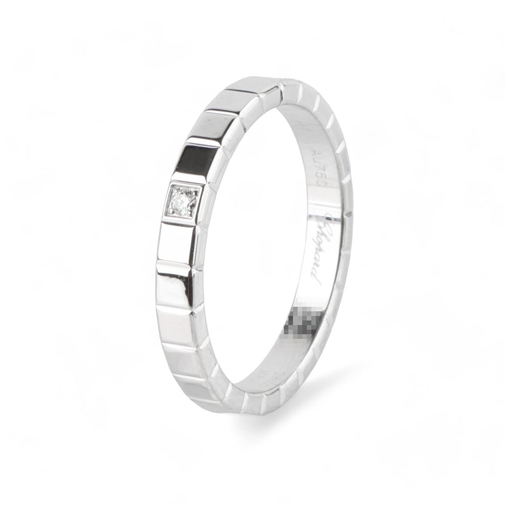Chopard White Gold 1P Diamond Mini Ice Cube Ring 46 87247130