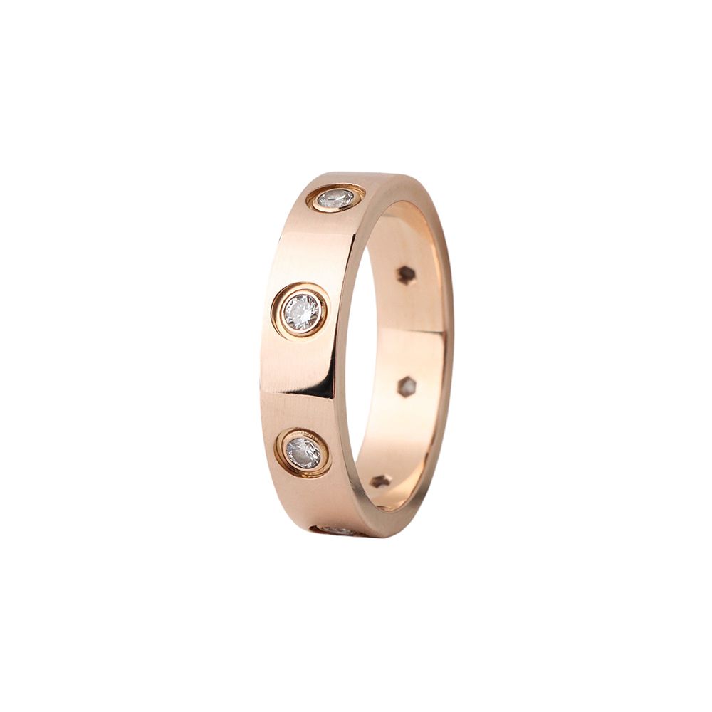 Cartier Pink Gold 8P Diamond Mini Love Ring 47 119536227