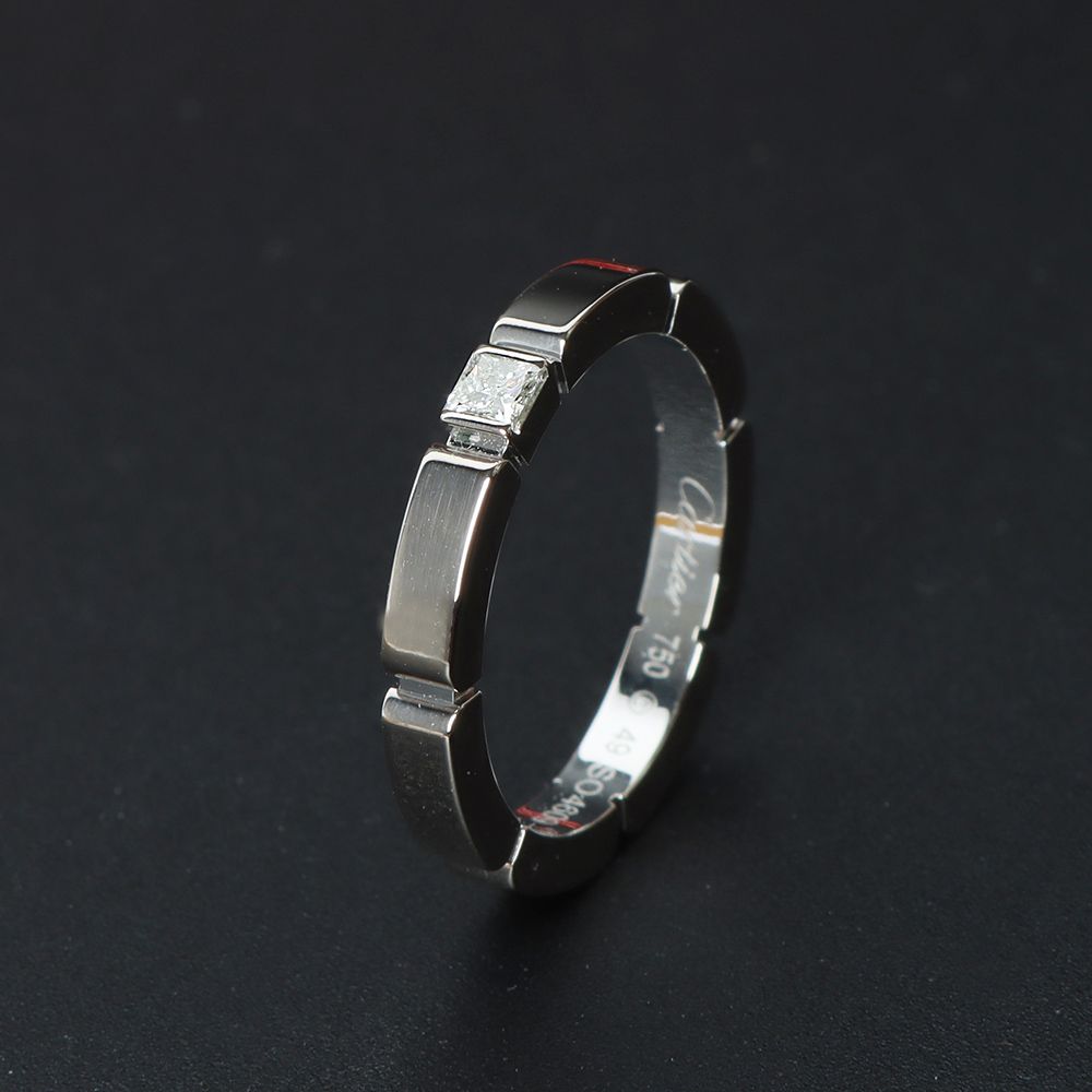 Cartier White Gold 1P Diamond Panthere Wedding Ring 49 60284618
