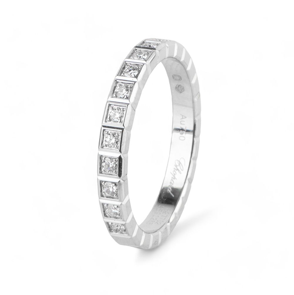Chopard White Gold 11P Diamond Mini Ice Cube Ring 48 87245921