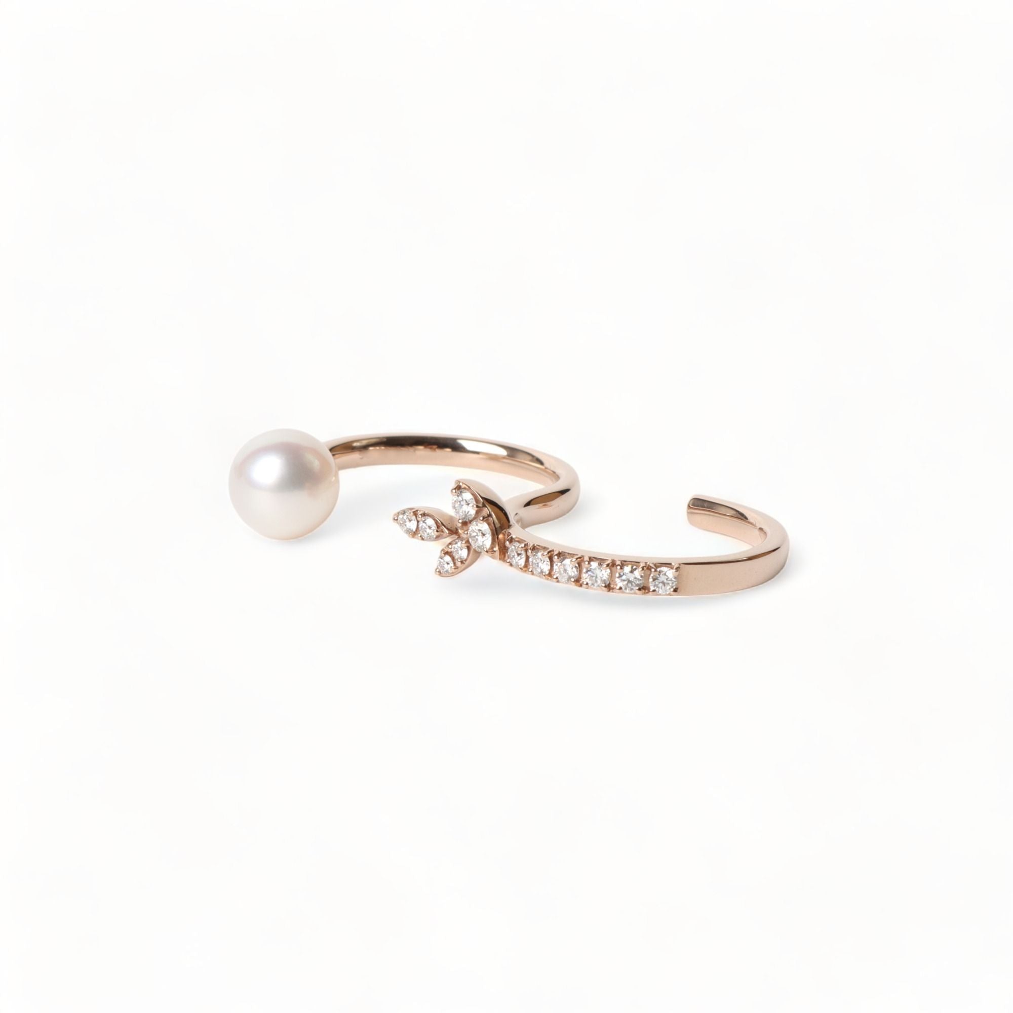 Tasaki Kugel Ring Double Finger Rose Gold Ring 12 65320670