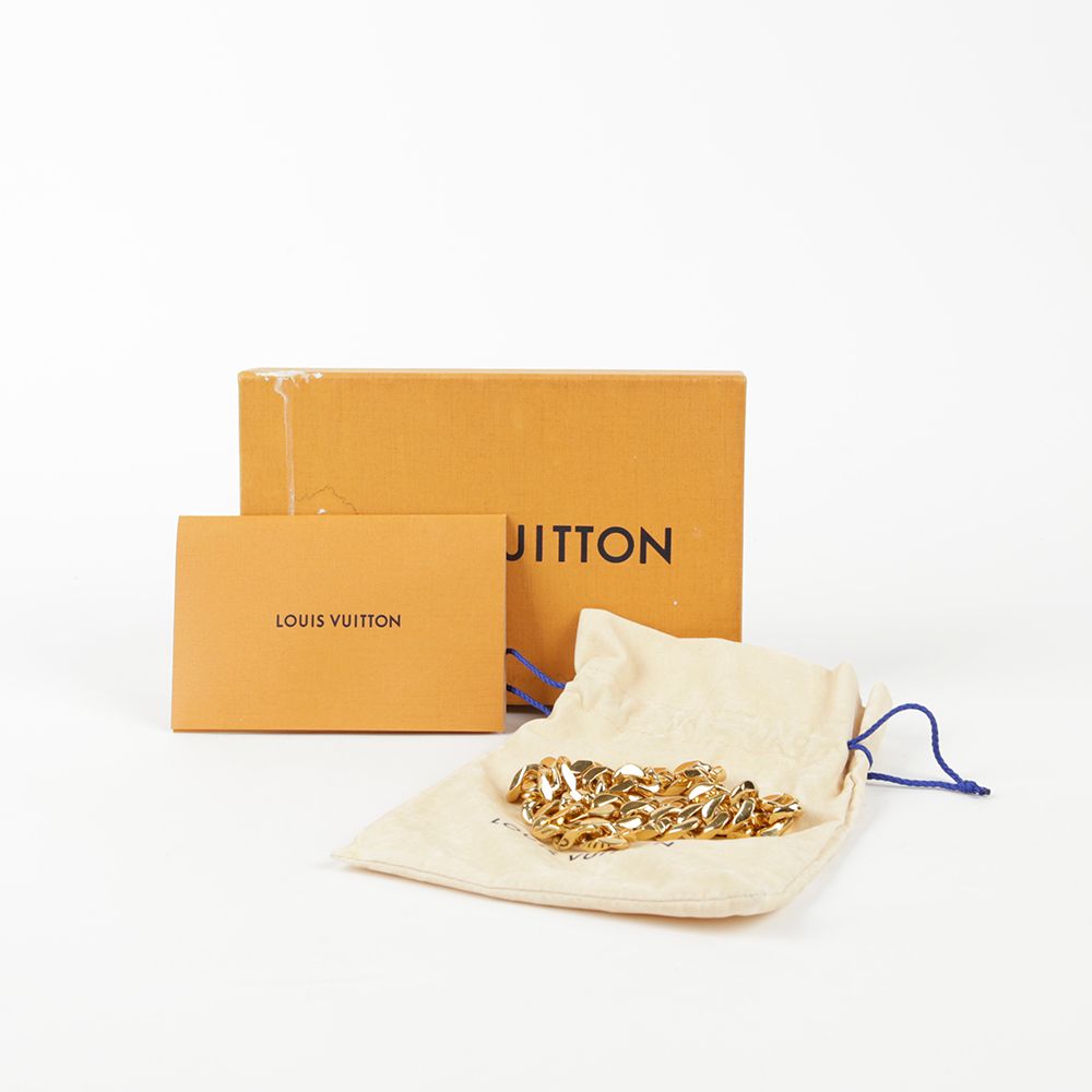 Louis Vuitton Gold Color LV Chain Link Necklace M00304 45769373