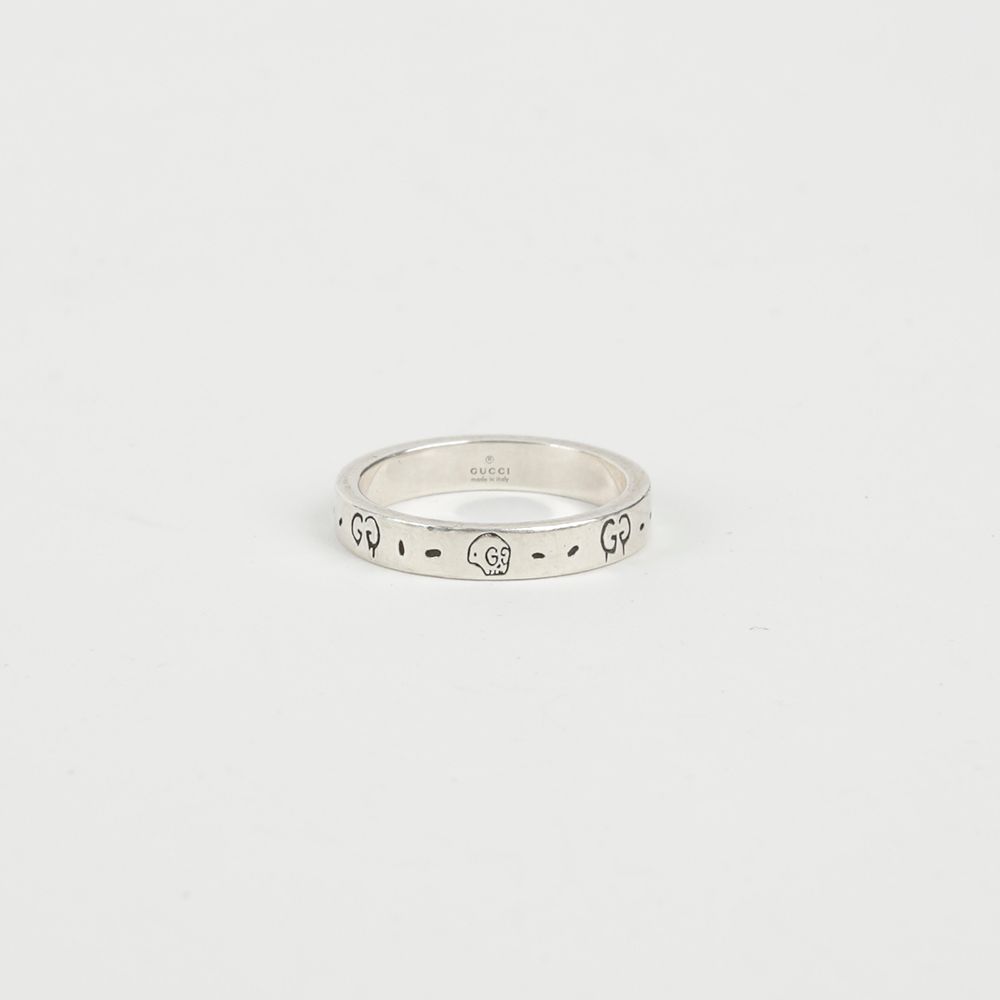 Gucci 4MM Sterling Silver Ghost Ring 22 61084233