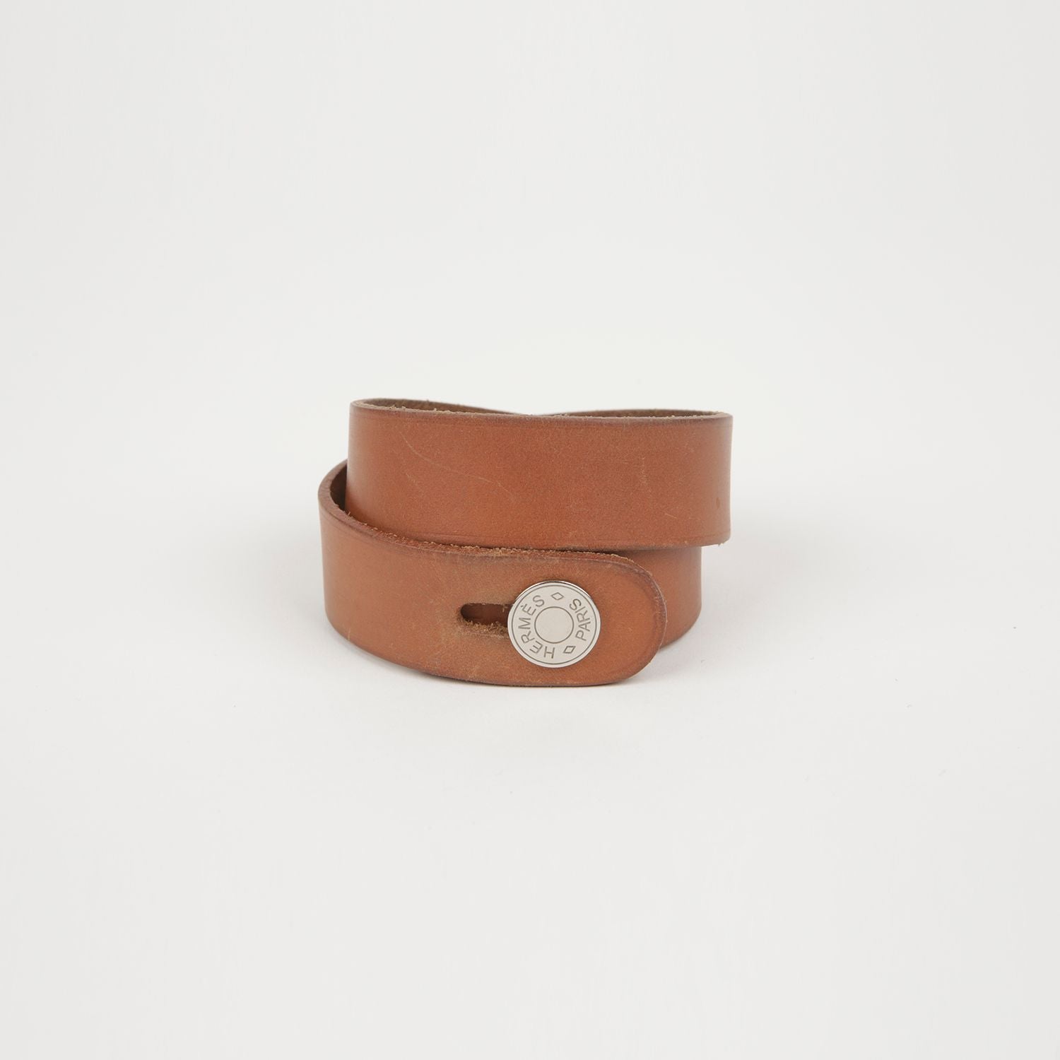 Hermes Brown Leather Bracelet S Size 62063652