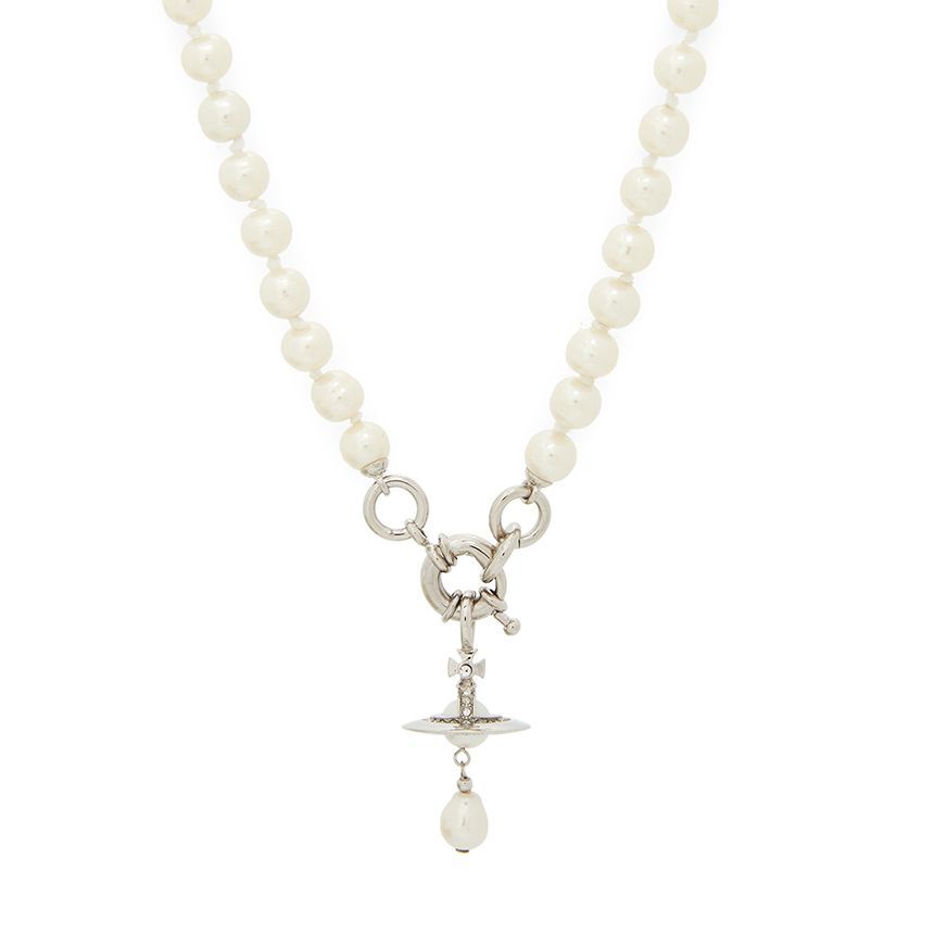 Vivienne Westwood Pearl Necklace Alexa Silver 63010111 P226 59807419