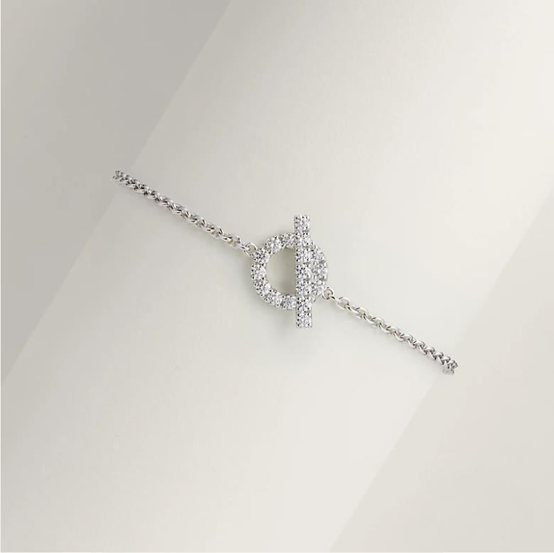 Hermes Finesse Bracelet Diamond Women's Bracelet White Gold H219410B 00ST 79563092
