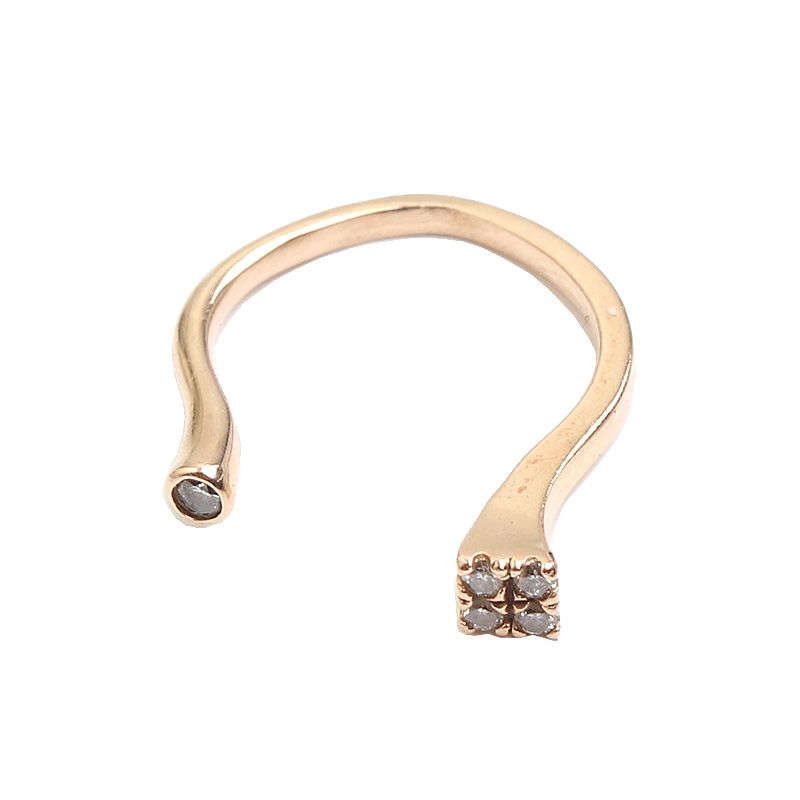 Other Brand Serpent Rose Gold Diamond Ring 14K 60 59334525