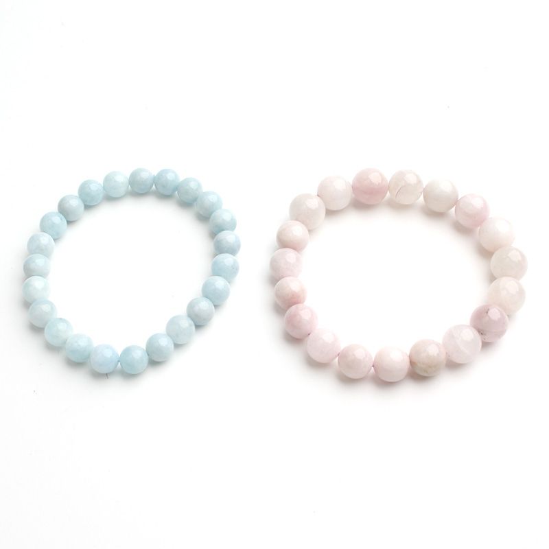 Other Brand Aquamarine Kunzite Raw Stone Bracelet Set 78475531