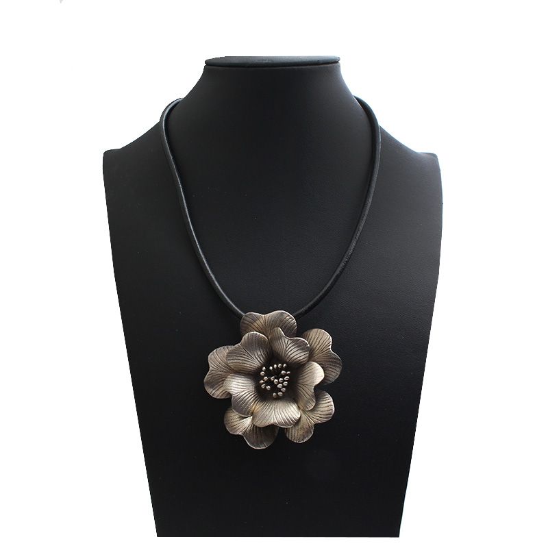 Other Brand 925 Silver Peony Pendant Necklace 123795486