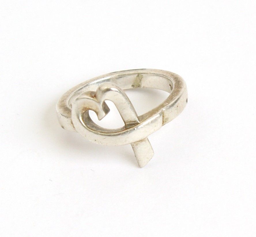 Tiffany & Co Loving Heart 925 Silver Ring 12 28601839