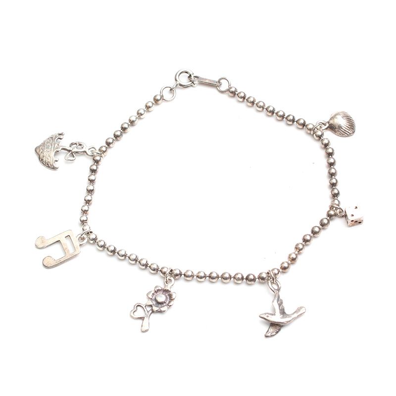 Other Brand 925 Silver Summer Motif Charm Bracelet 123512663