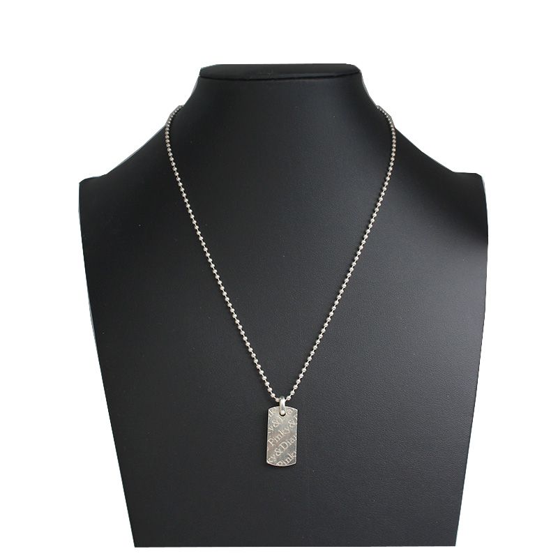 Other Brand Pinky & Diane Silver Logo Pendant Necklace 24 123489883