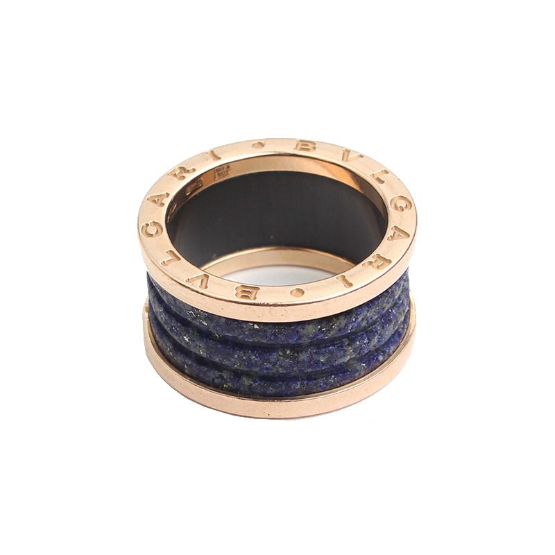 Bulgari B.Zero1 750 Rose Gold Lapis Lazuli Ring 16 46488899