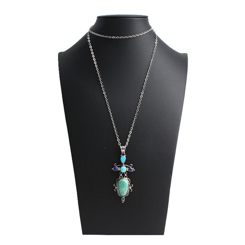 Other Brand Turquoise Lapis 925 Silver Stone Necklace 115665188