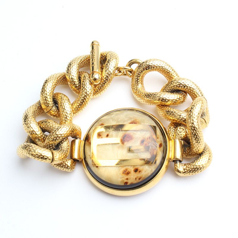 Fendi Bold Chain Gold-Plated Bracelet 228 113072175