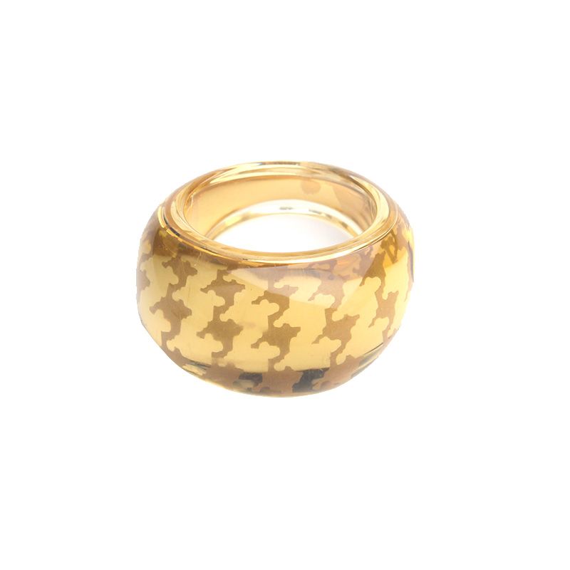 Dior Gold Houndstooth Inclusion Ring 15 113066670