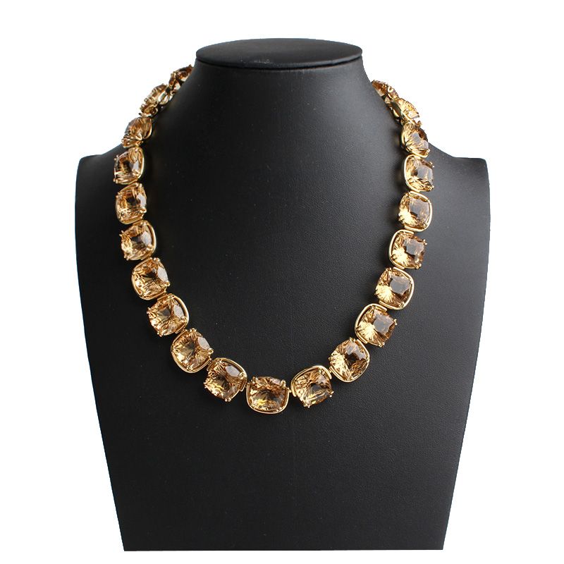 Swarovski Cognac Crystal Necklace 112704454