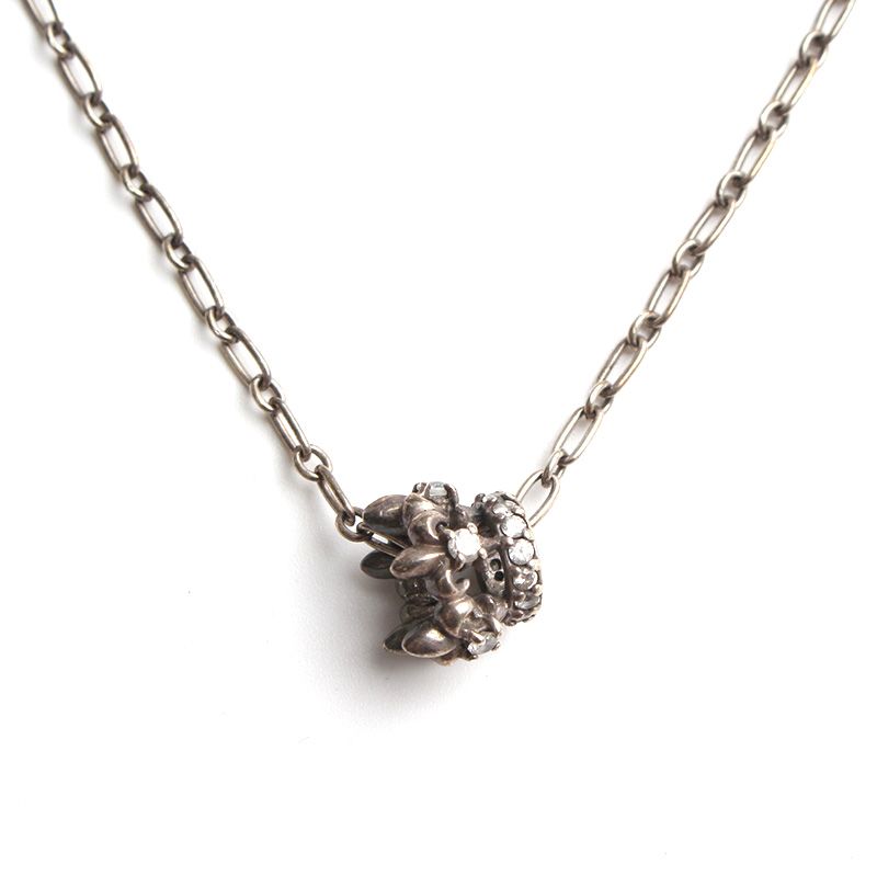Other Brand 925 Silver Fleur de Lis Crown Necklace 97439337
