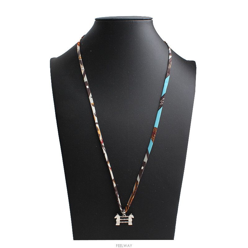 Hermes Tourbillon Silk Necklace 111276315