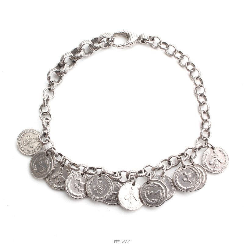 Gucci Iconic Coin Bracelet 925 Silver 12345 82362077