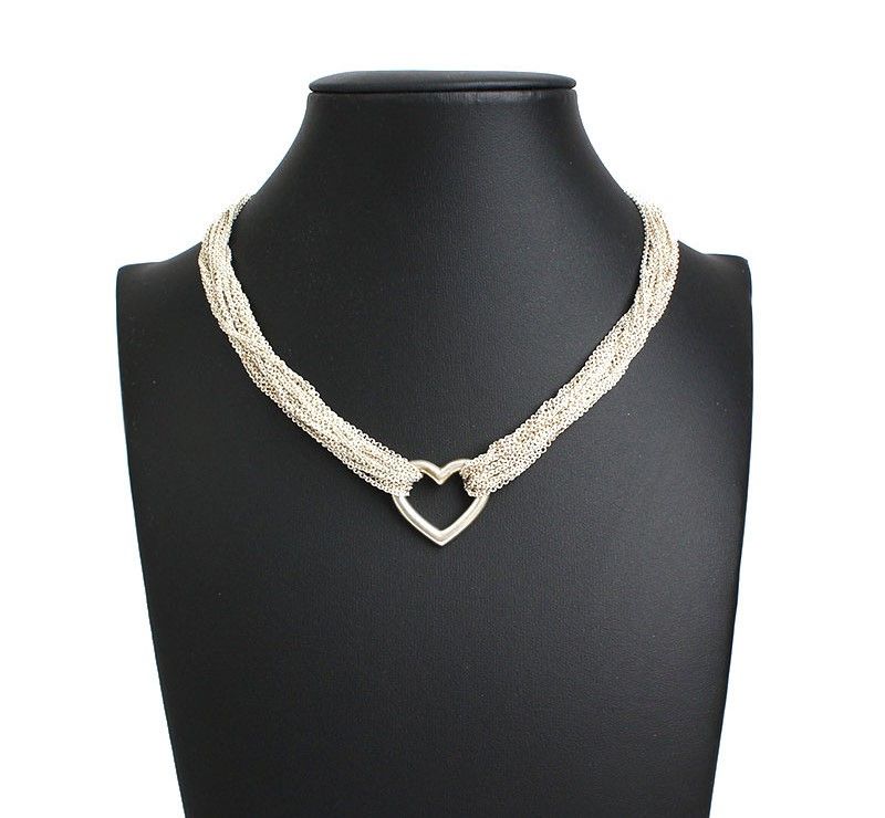 Tiffany & Co Heart 925 Silver Necklace 30891676