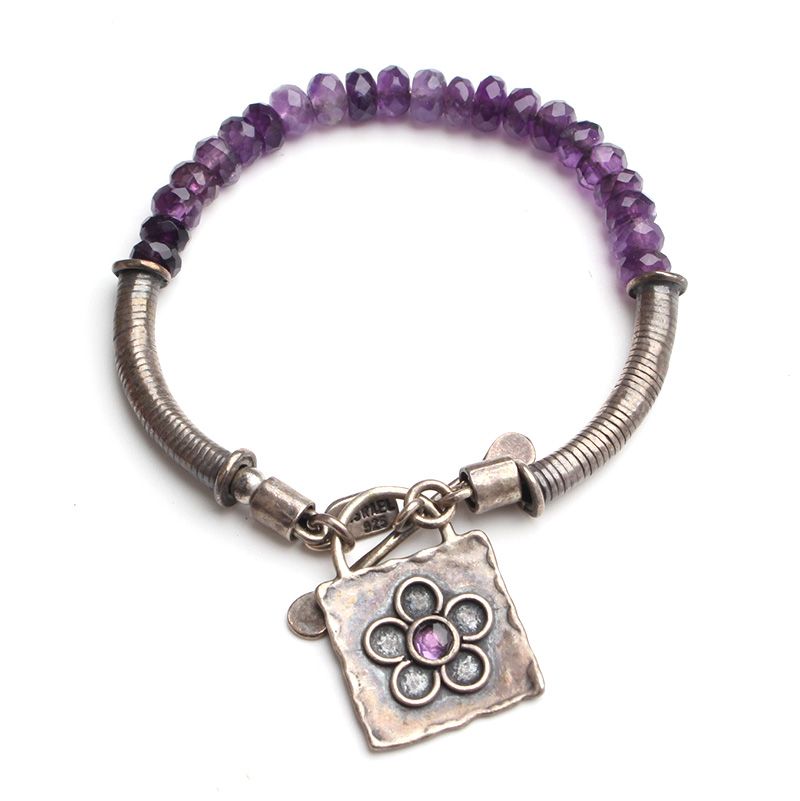 Other Brand Amethyst 925 Silver Bracelet 98816856