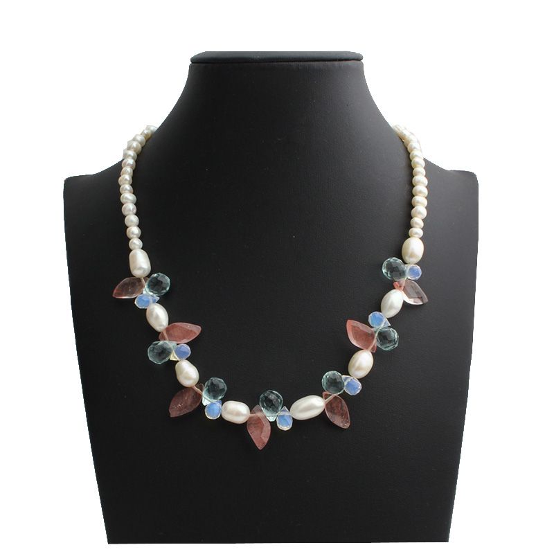 Other Brand Three Color Crystal Pearl Necklace 86257606