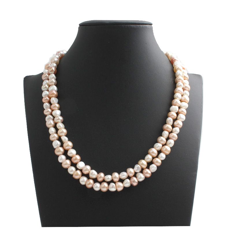 Other Brand White Pink Baroque Pearl Necklace 76605540