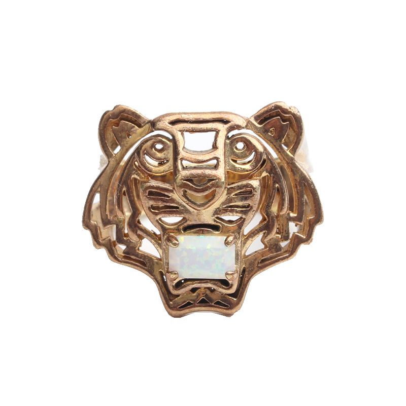 Kenzo Tiger Opal Gold-Plated Ring 14 78733195