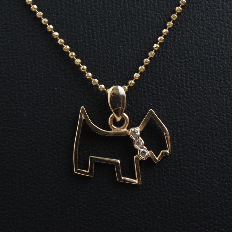 Agatha Scottie 14K Yellow Gold Necklace 71103566