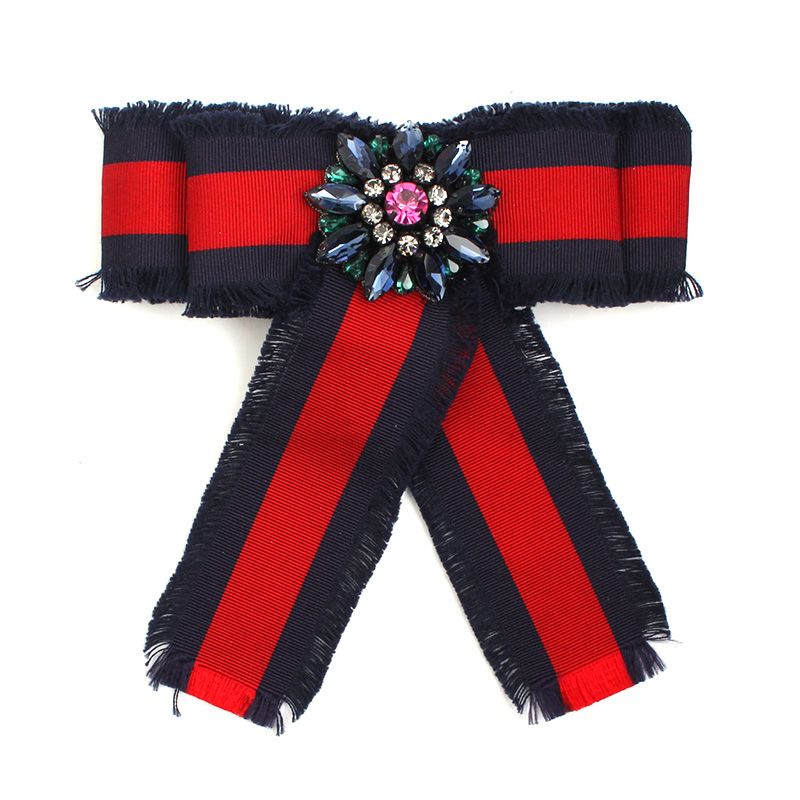Gucci Crystal Three-Striped Ribbon Brooch 12345 70968847