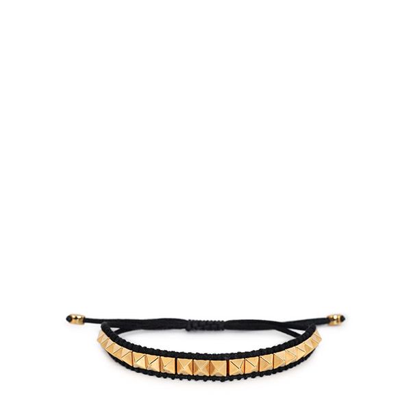 Valentino Black Gold Rockstud Bracelet 125343871