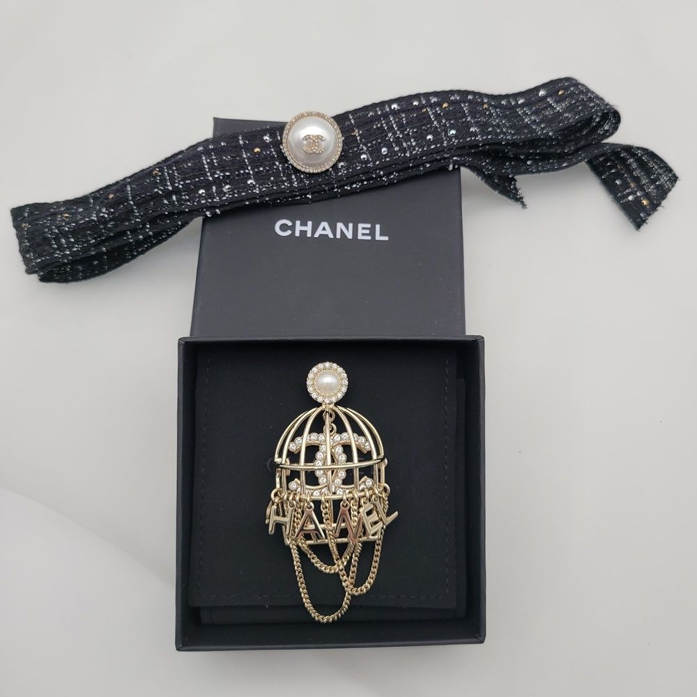 CHANEL Birdcage Brooch 121723840