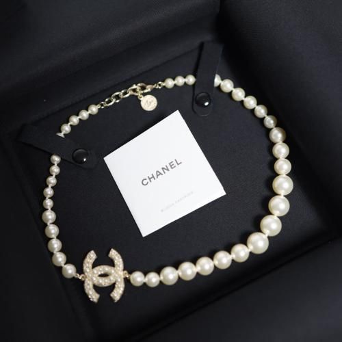 CHANEL Classic CC Logo 100th Anniversary Pearl Choker Necklace A64757 72625123