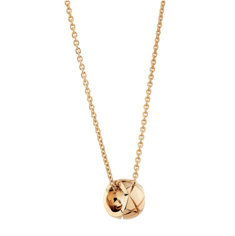 CHANEL Coco Crush Necklace 18K Beige Gold 121723987