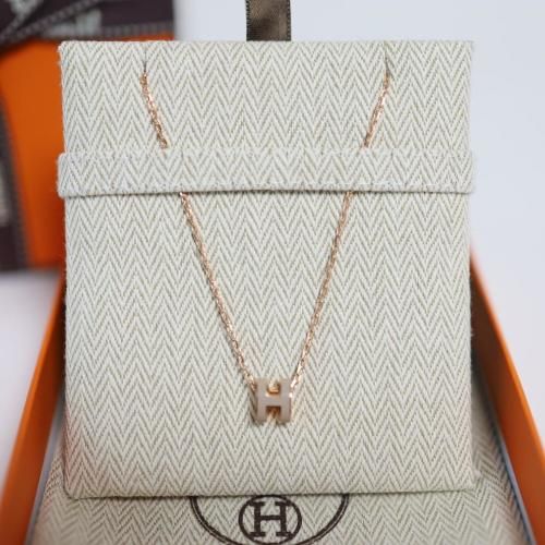 Hermes Mini Pop H necklace Maron Glace Rose Gold H147992FO55 72624177