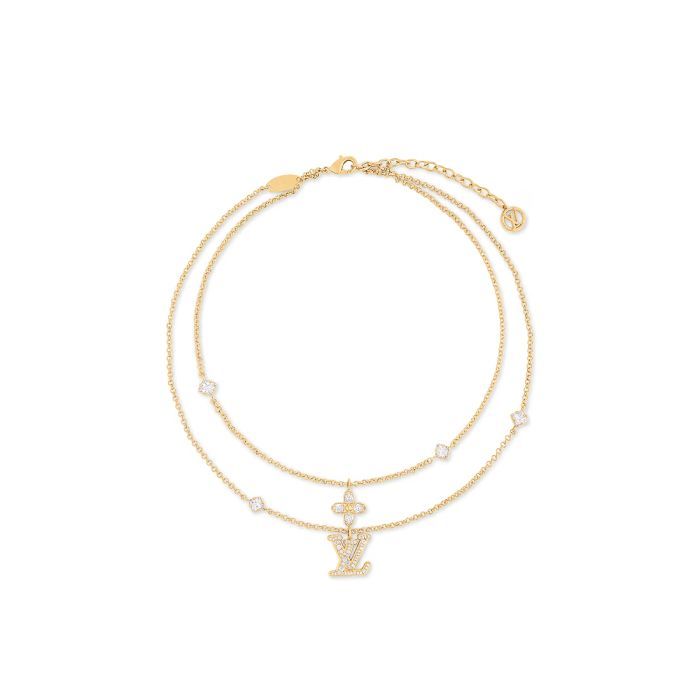 Louis Vuitton Lady LV Necklace Gold M01845 124983407